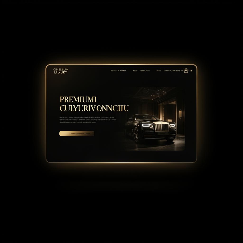 Cinerium Luxury — Brand Showcase website mockup